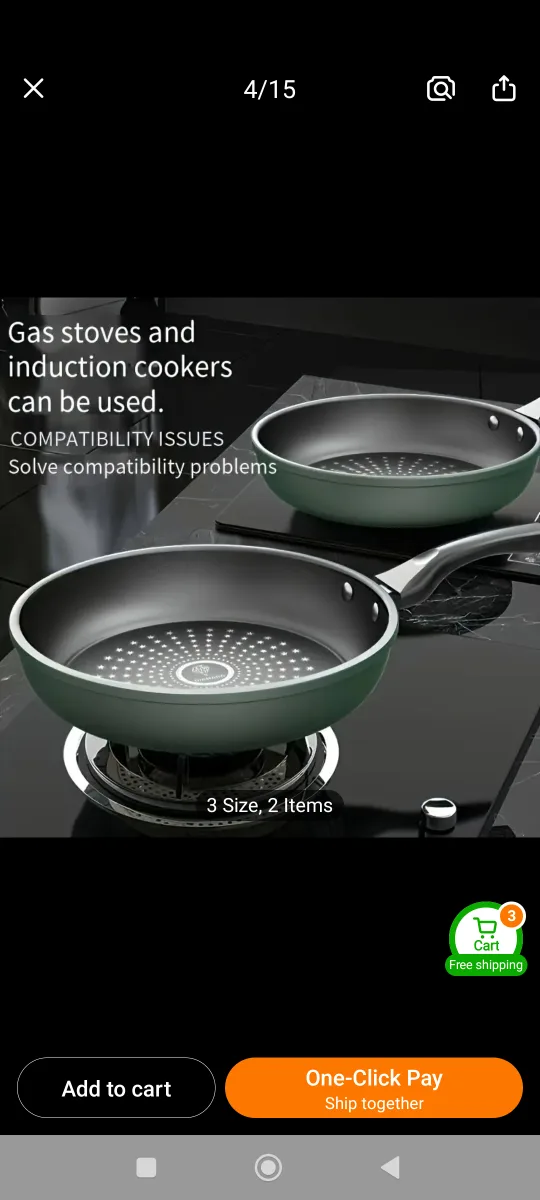 Brand New with box  Aodeshi  Non-Stick Frying Pan 28cm with lid image indicator(8)