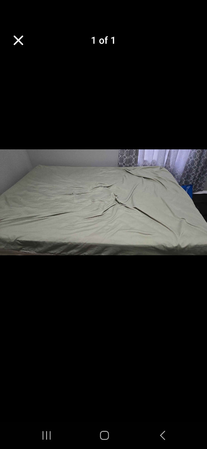 double sized mattress with box spring and frame