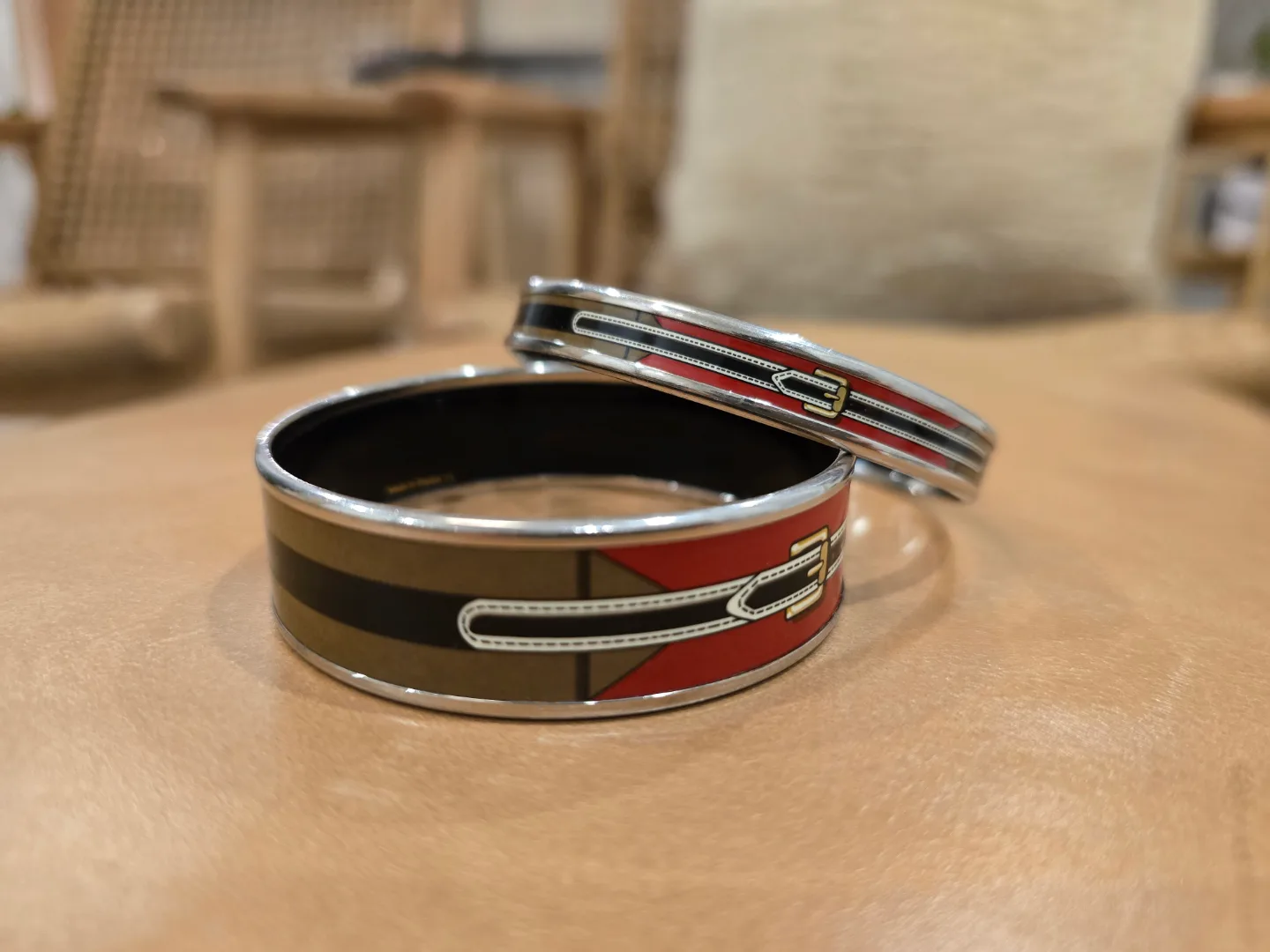 Hermes Enamel Cuff Bracelets, Set of Two thumbnail