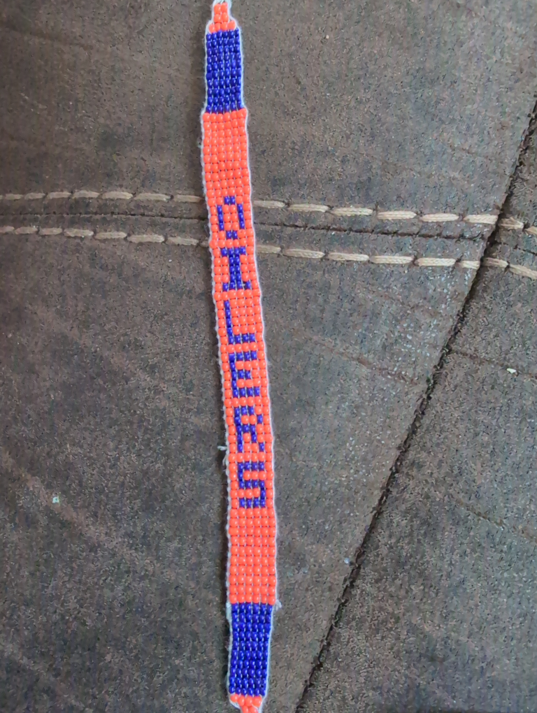 Beaded Bracelet with "CLEMSON"