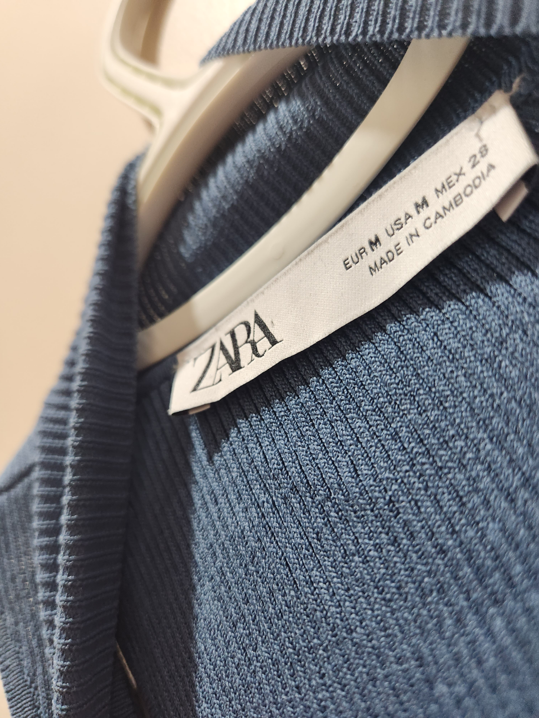 Zara Blue One-Shoulder Knit Top - photo 2