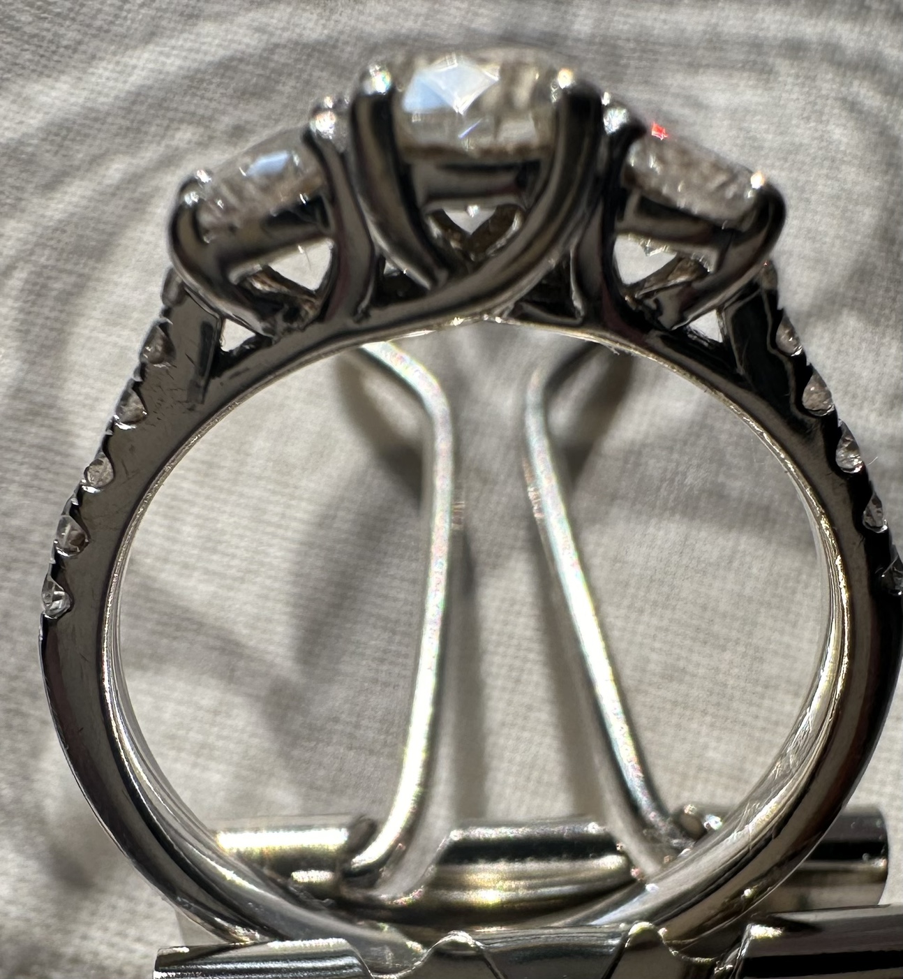 Three-Stone Diamond Engagement Ring - photo 2