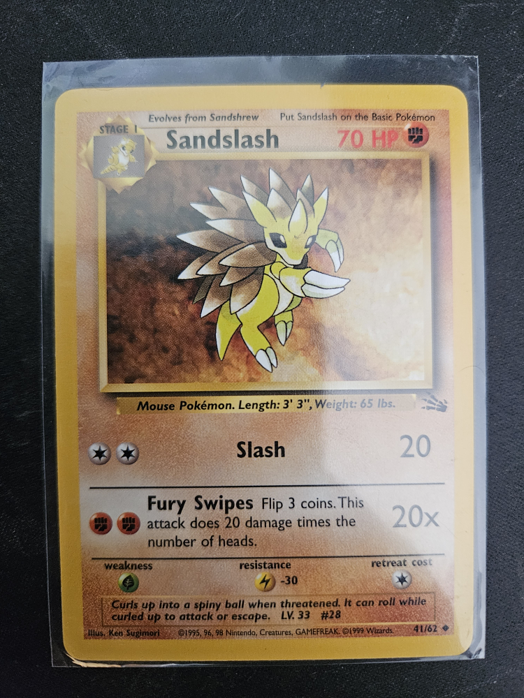 Pokemon Card - Sandslash #28 - Base Set