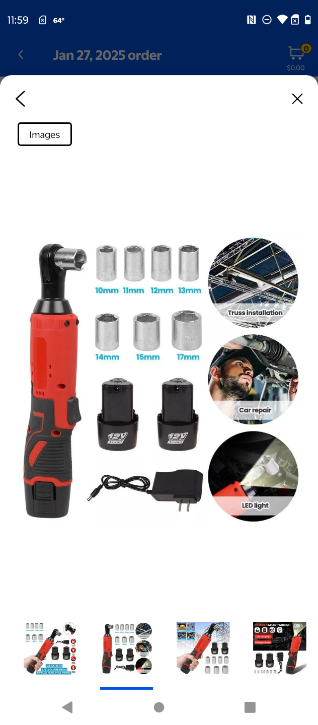 Cordless Right Angle Wrench with LED Light and Attachments - photo 3