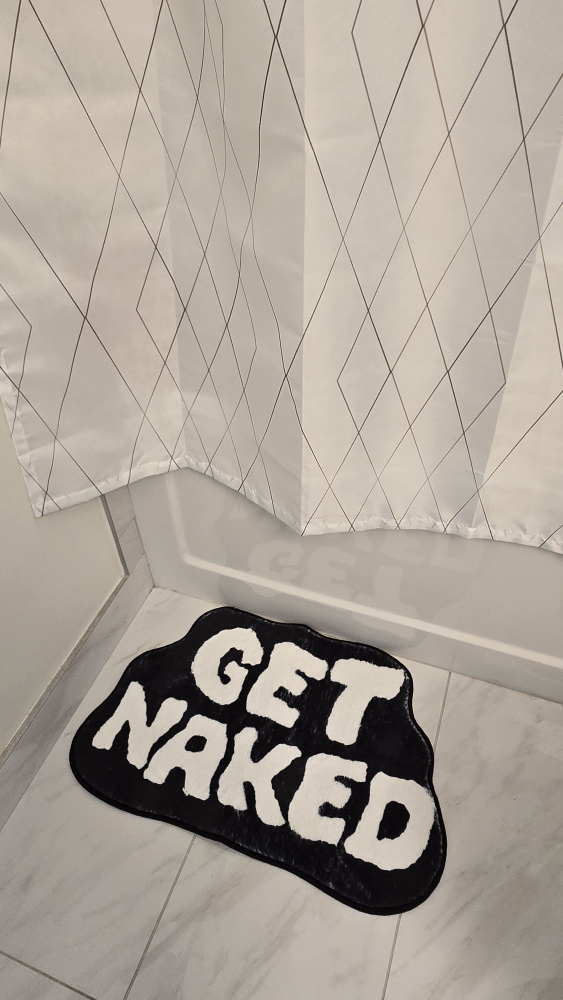 Get Naked Bathroom Rug black and white - photo 3