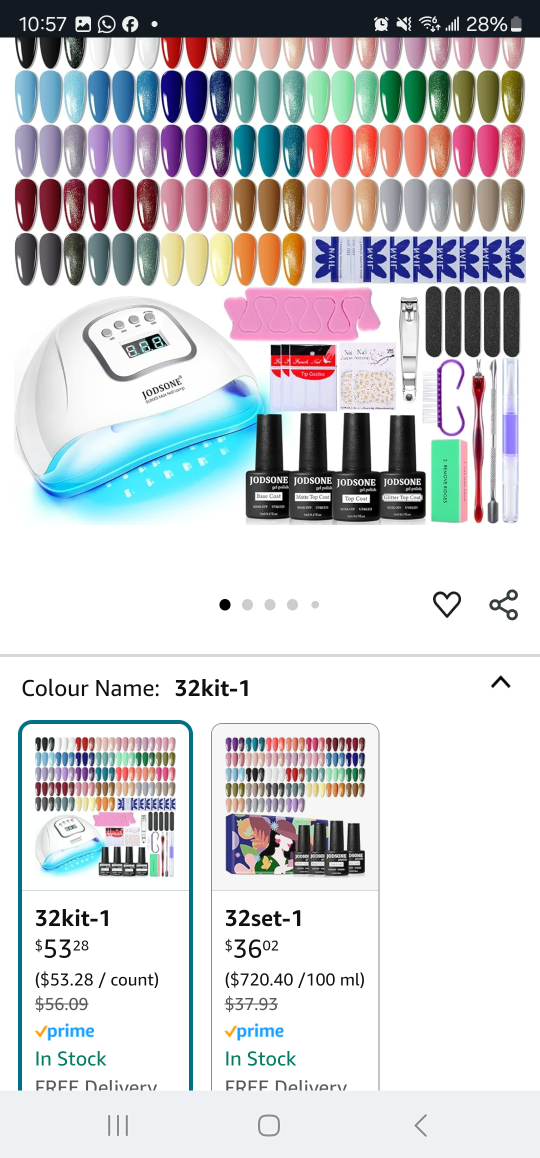 JODSONE 32-Colour Gel Nail Polish Kit with UV Lamp - photo 3