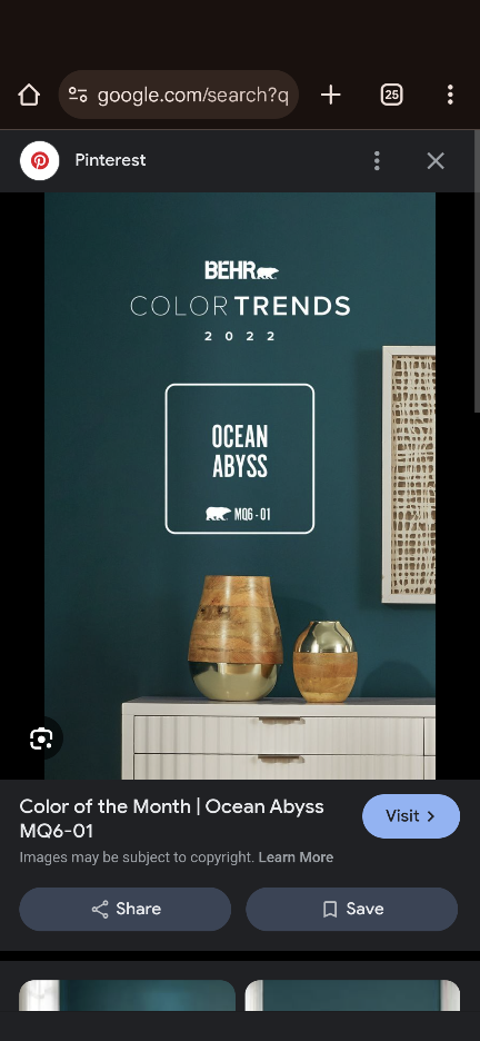 Gallon of paint - Behr ocean abyss