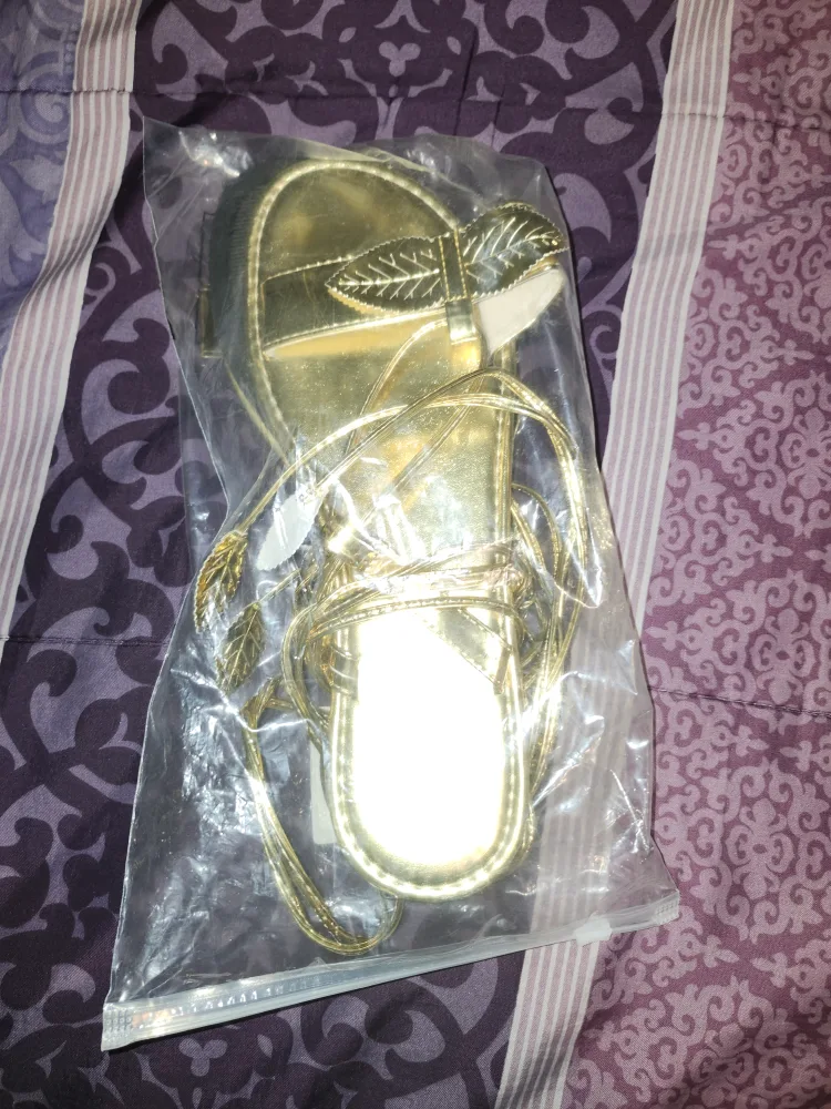Gold Leaf Wrap Sandals thumbnail