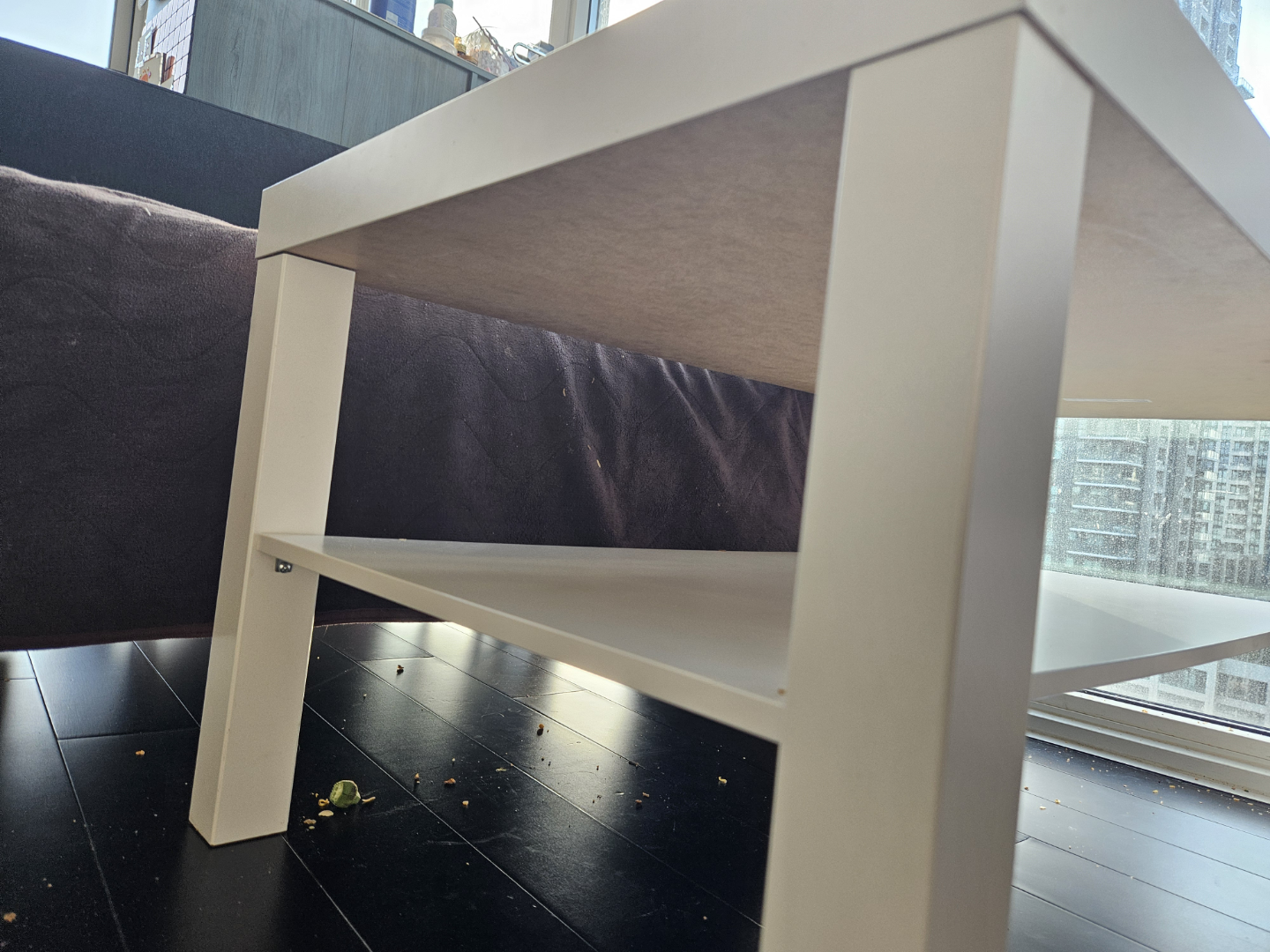 White Coffee Table with Shelf - photo 2