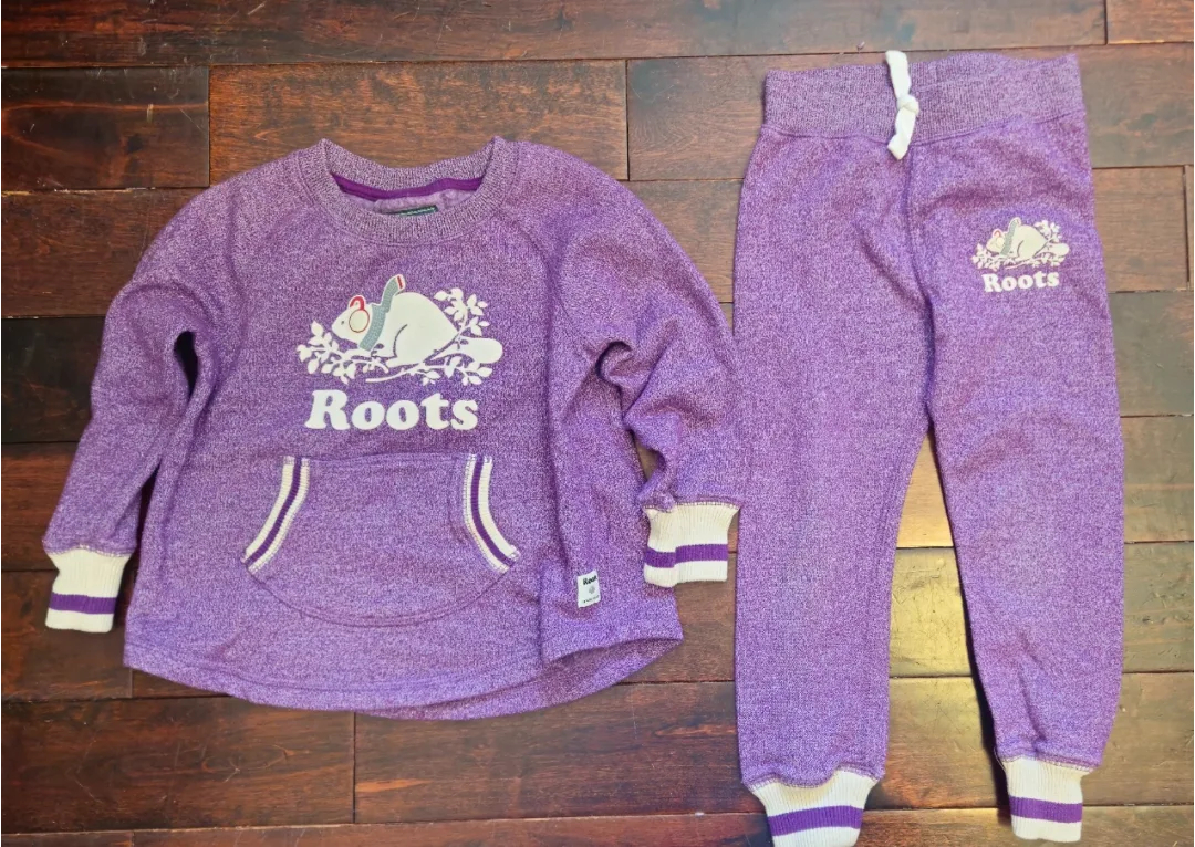 Roots Kids Purple Outfit - Size 4T thumbnail