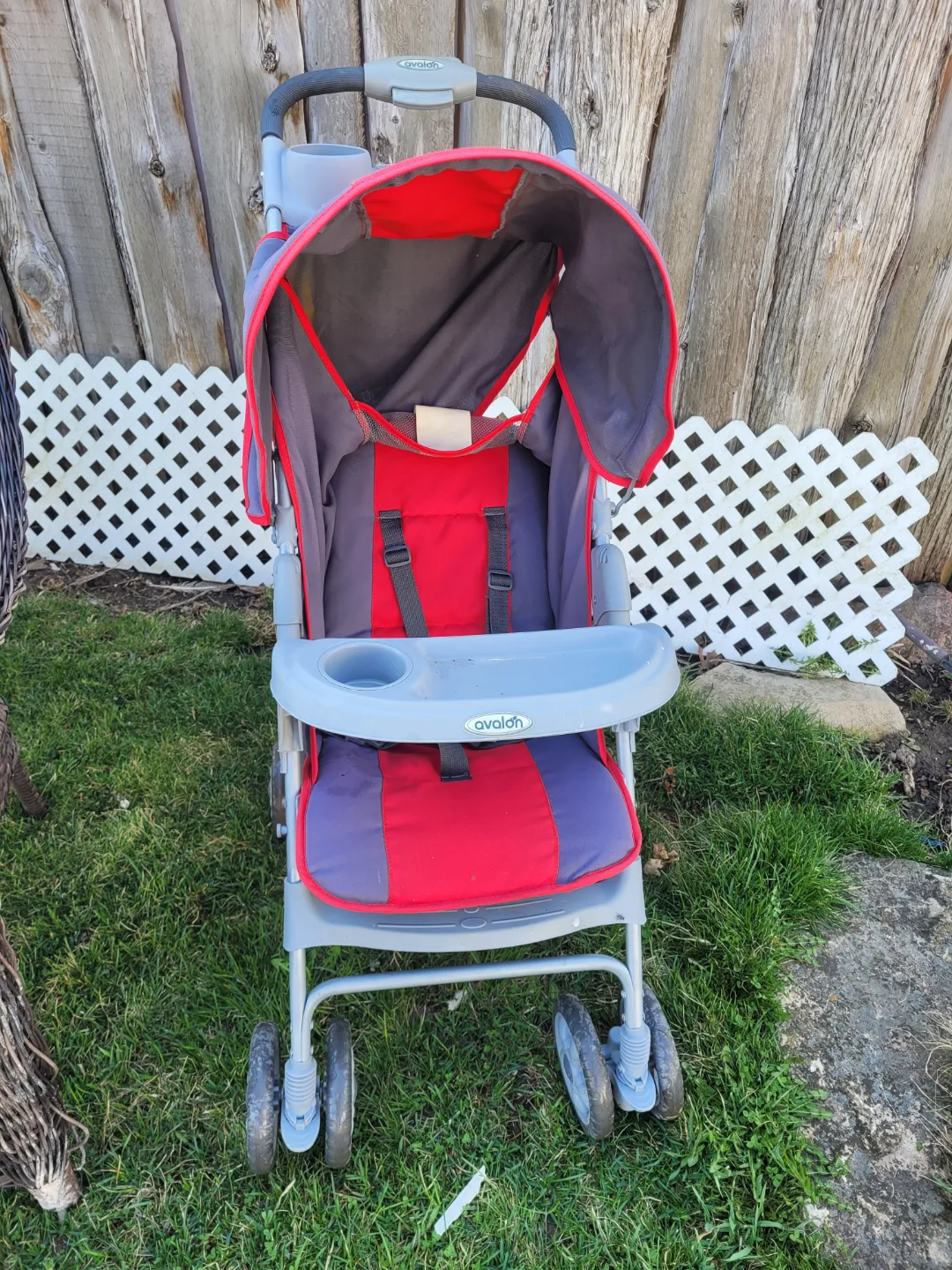 Avalon Lightweight Stroller - Grey and Red thumbnail