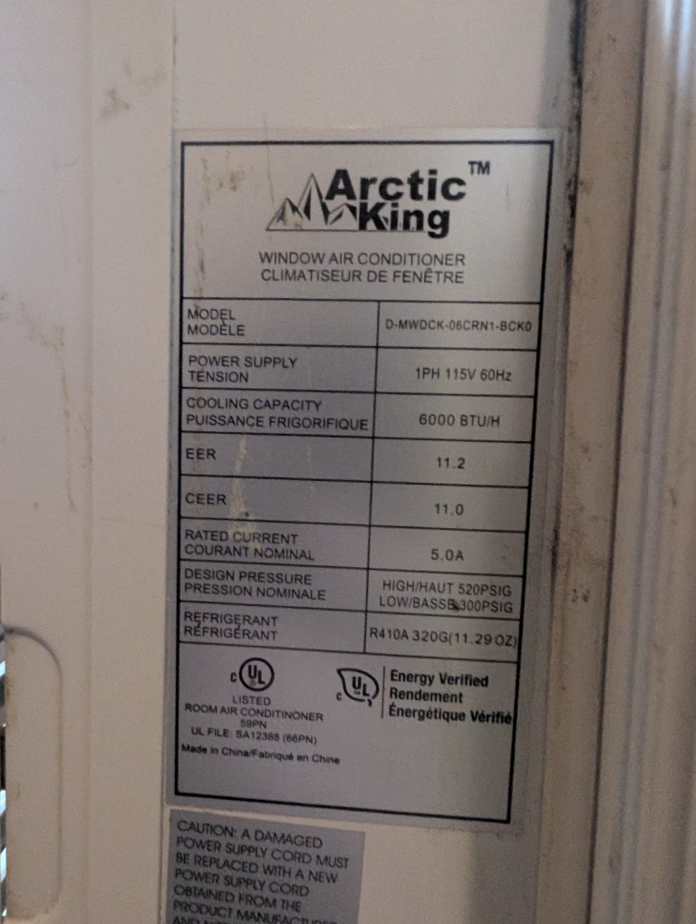 6000 BTU Arctic King air conditioner - photo 2
