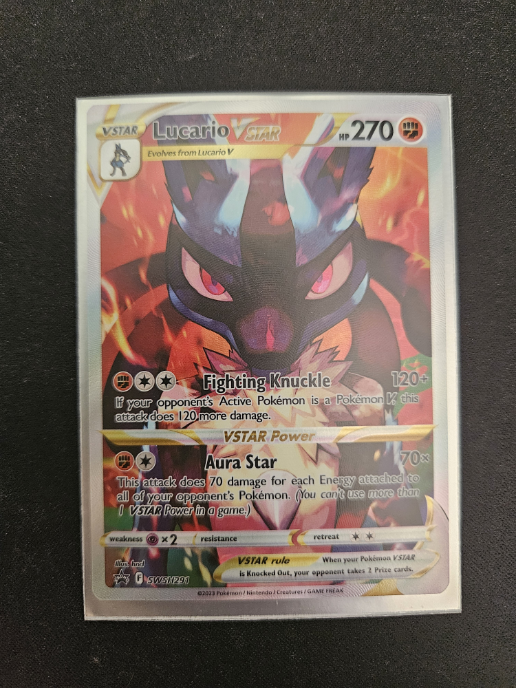 Pokemon Card - Lucario VSTAR - Scratchy, Full art