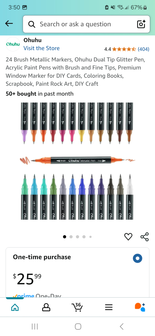 Ohuhu 24 Metallic Dual Tip Brush Markers - photo 2