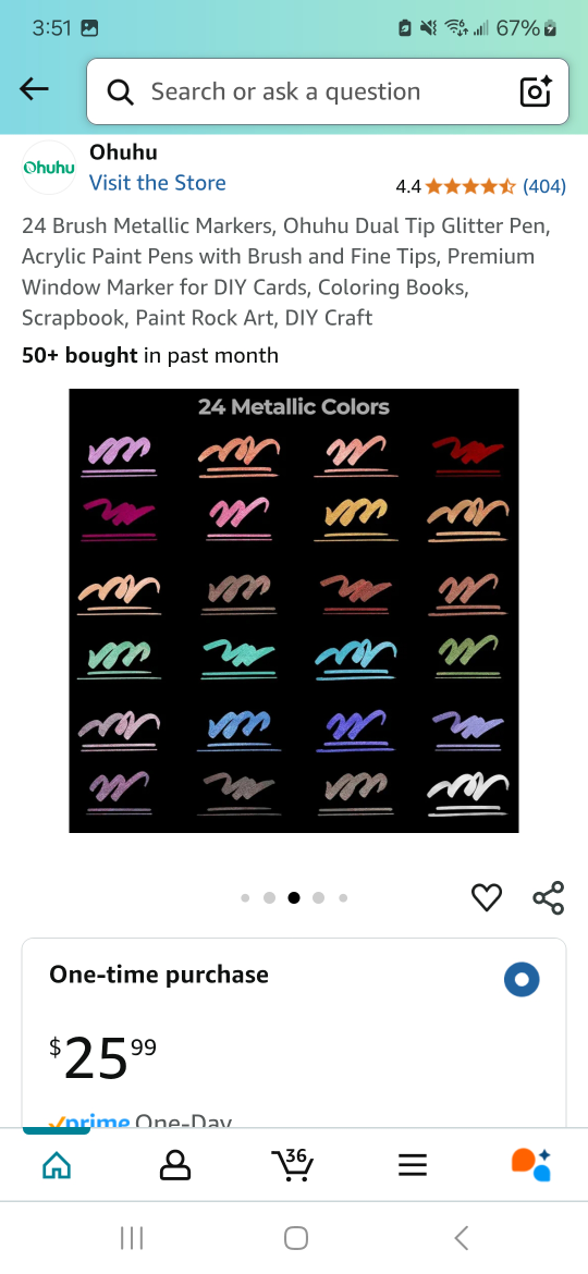 Ohuhu 24 Metallic Dual Tip Brush Markers - photo 4