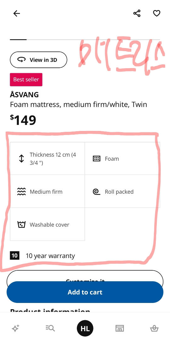 IKEA twin mattresses 2ea (purchase: 16th Jan.2025) - photo 4