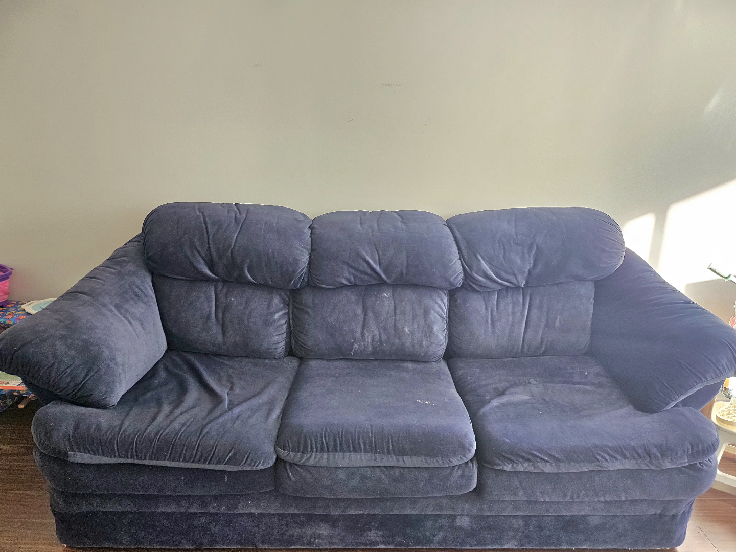 Navy Blue Velvet Sofa