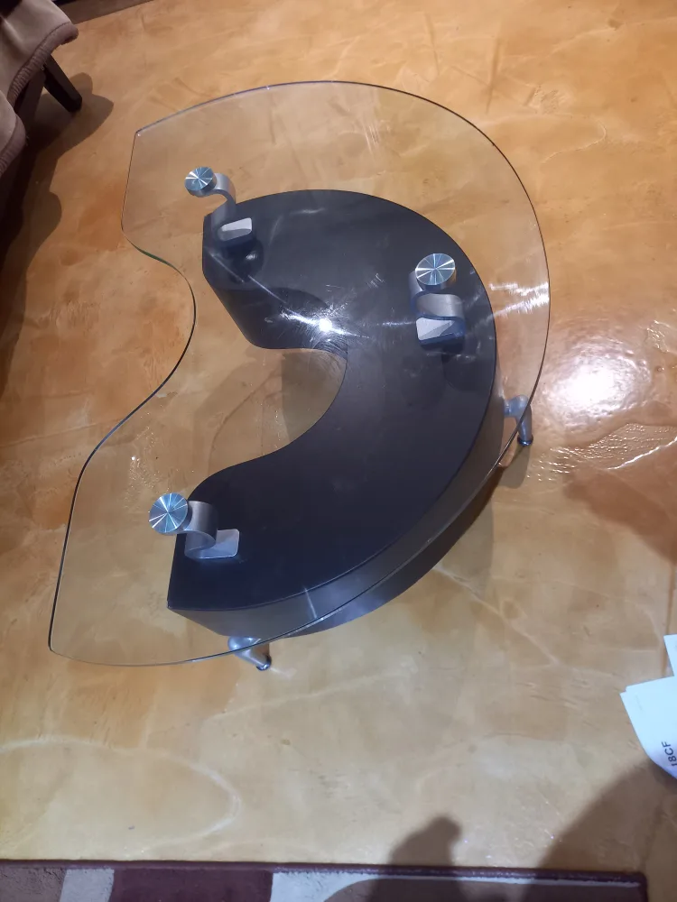 Centre Table Glass and wood image indicator(4)