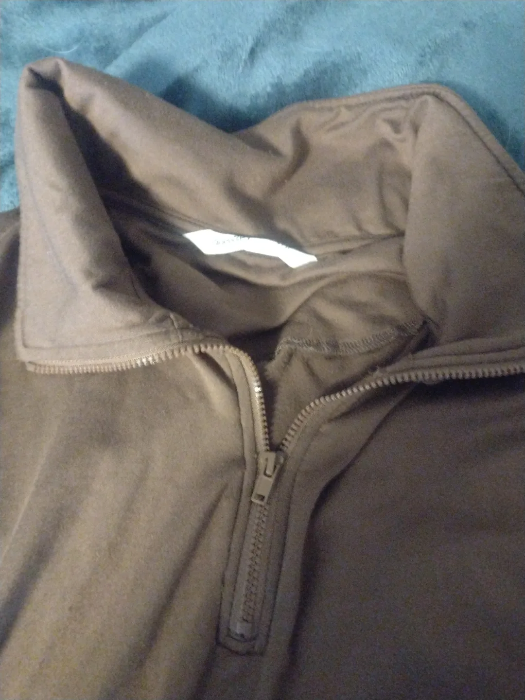 Brown Half-Zip Pullover blue notes image indicator(3)