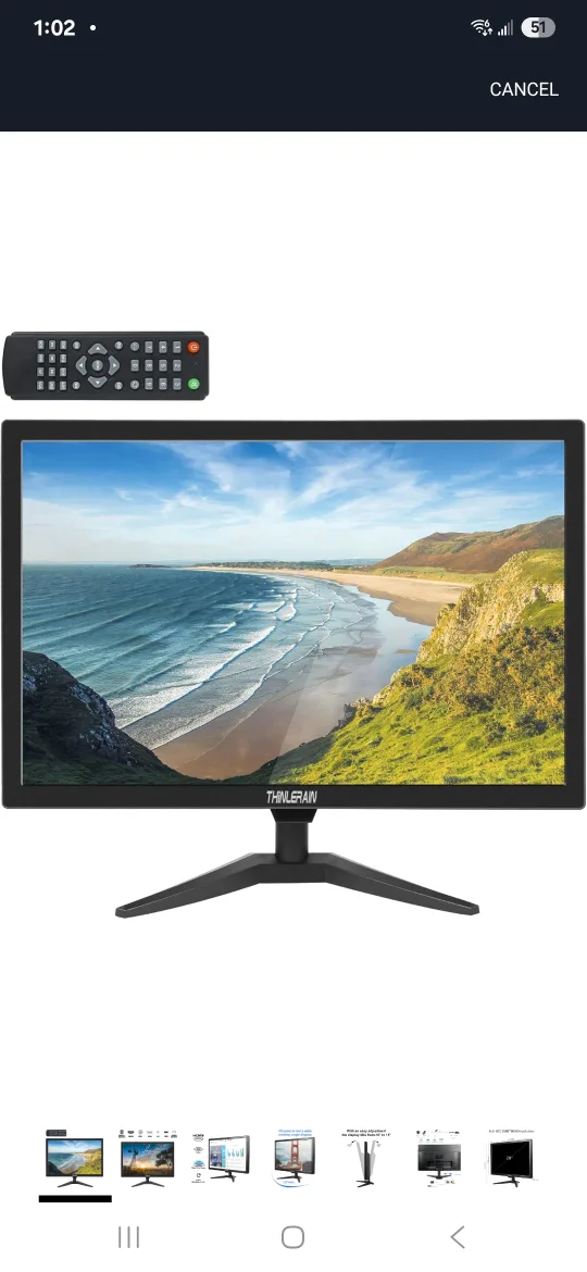 Thinlerain 15.6 inch LED Computer Monitor with Remote thumbnail