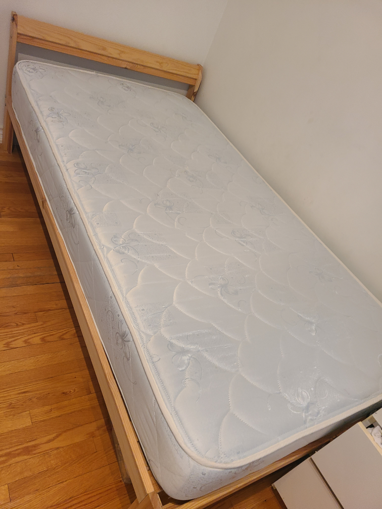 Twin-size bed frame and mattress - photo 2