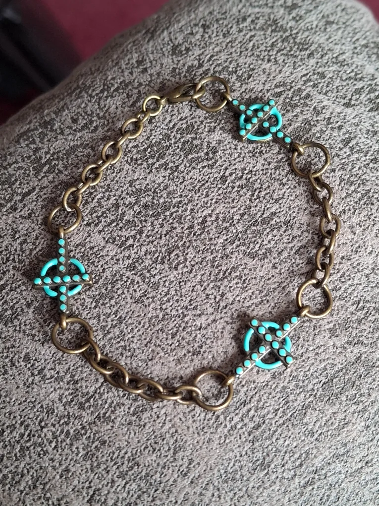 Unique Turquoise and Bronze Bracelet image indicator(3)