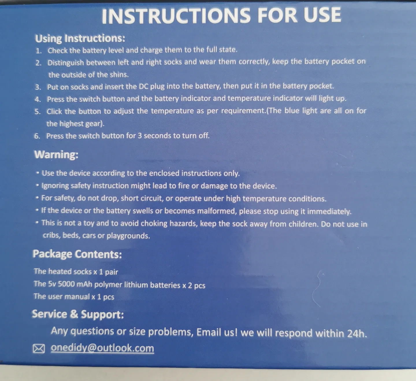 Oneiddy Heated Socks for Outdoor Activities image indicator(8)