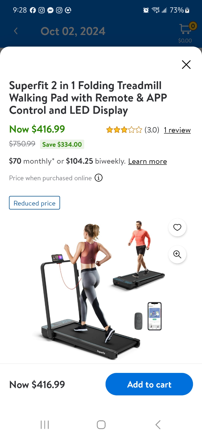 Superfit 2-in-1 Folding Treadmill with Remote - photo 5