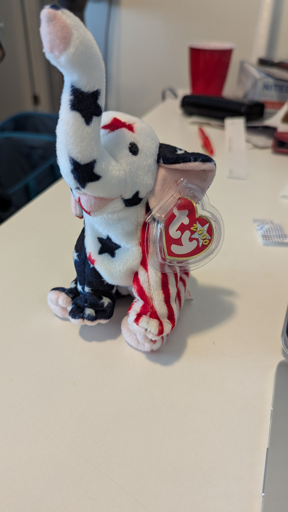 Ty Beanie Baby Righty 2000 Elephant