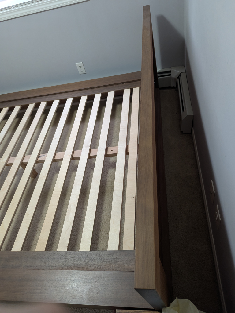 Queen Platform Bed Frame - Dark Brown - Rarely Used - photo 4