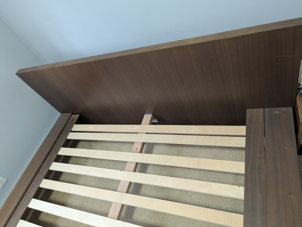 Queen Platform Bed Frame - Dark Brown - Rarely Used - photo 5