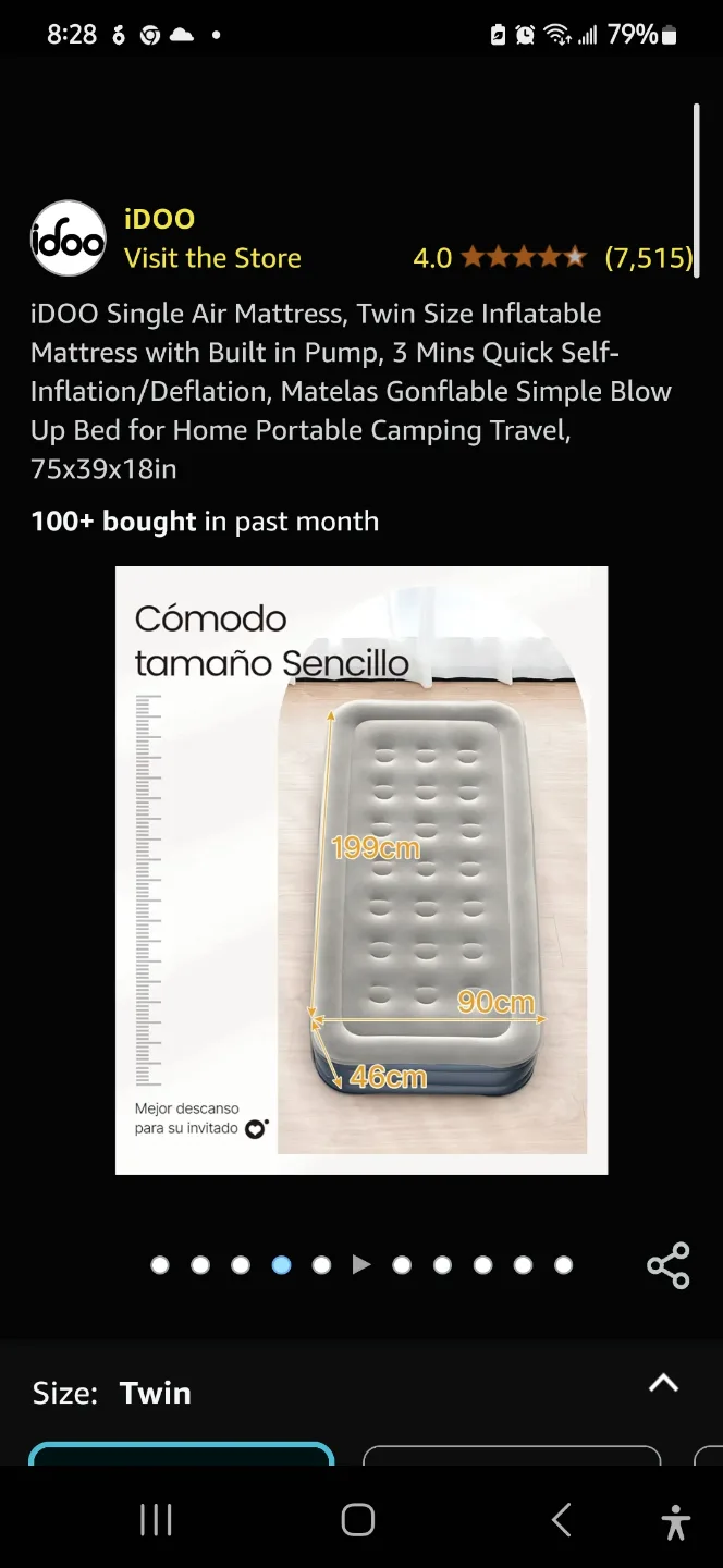 iDOO Twin Air Mattress with Built-in Pump image indicator(4)