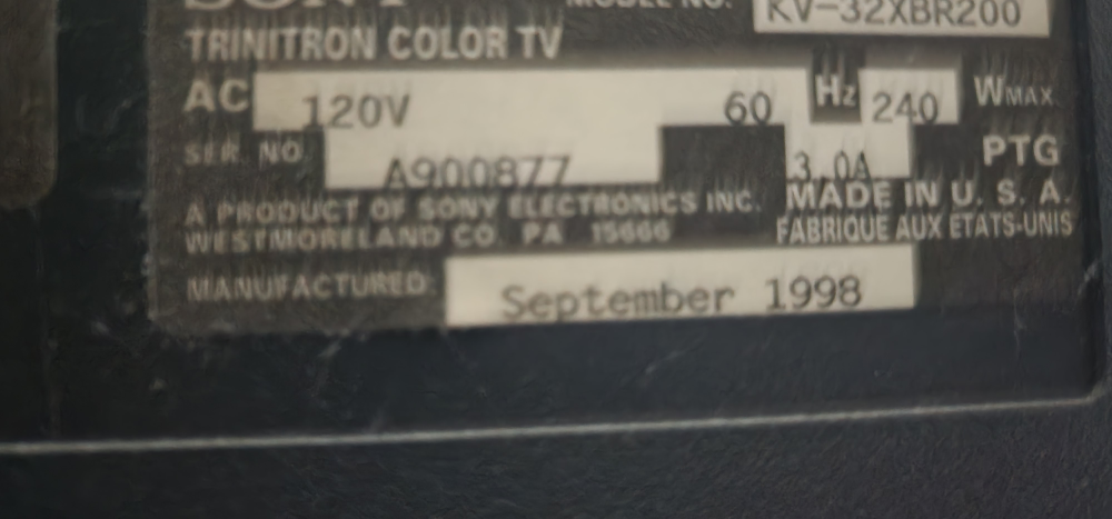 Vintage Sony Trinitron XBR TV with Stand - photo 5