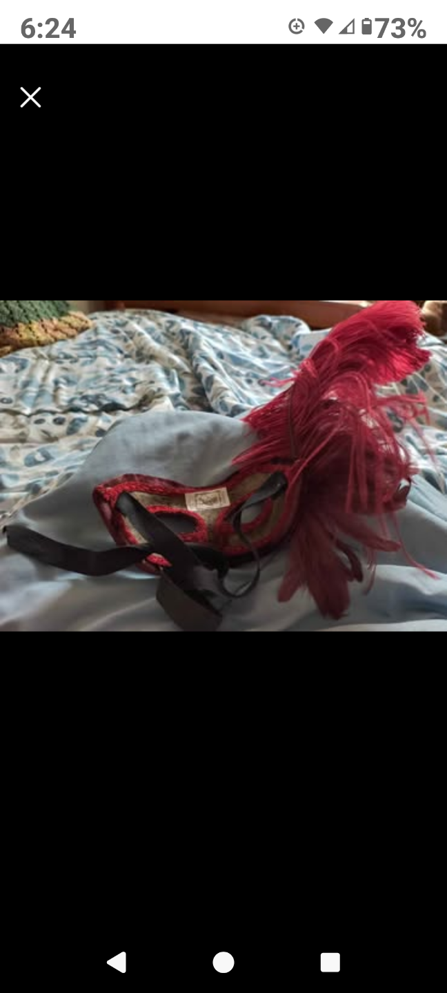 Venetian Masquerade Mask with Feathers - photo 2