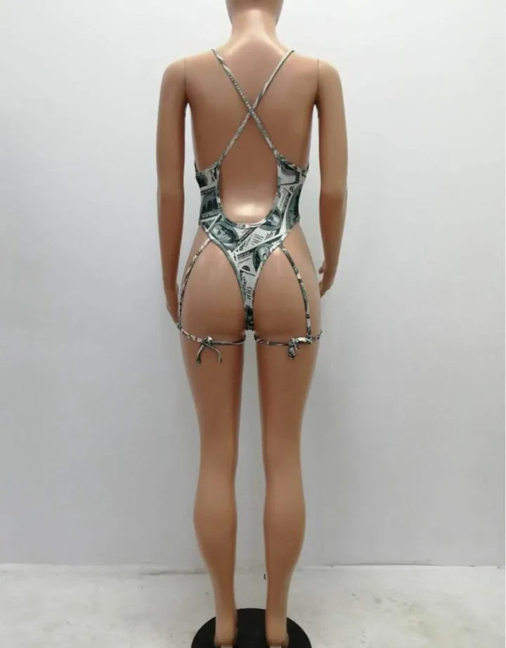 NEW!   Money Print Thong One-Piece Swimsuit image indicator(5)