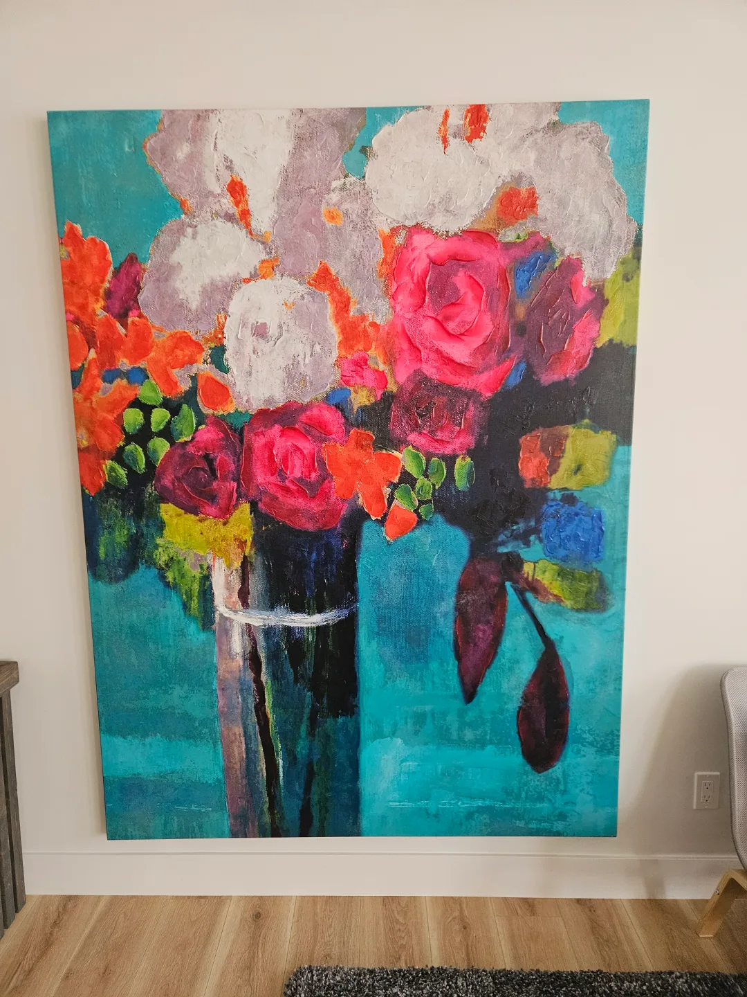 Large Floral Canvas Wall Art thumbnail