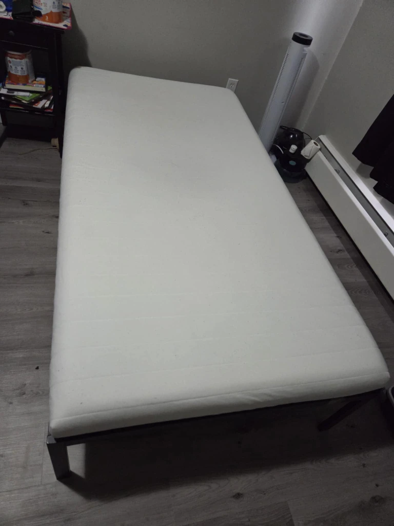 Twin-size Metal Bed Frame with Mattress - photo 2