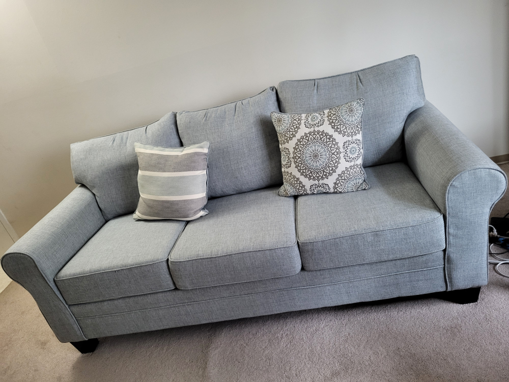 Grey Fabric Sofa and love seat - photo 3