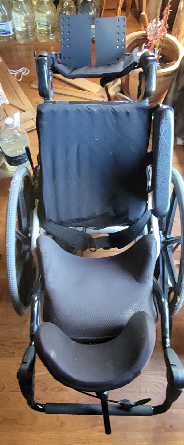 Used Wheelchair Reclinable with Headrest and Armrests - photo 3