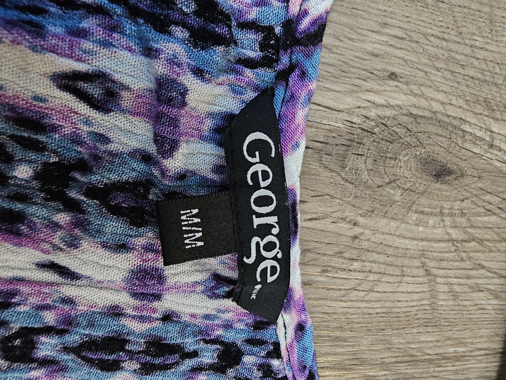 George Women's Purple and Blue Tie-Front Tank Top, Size M - photo 3