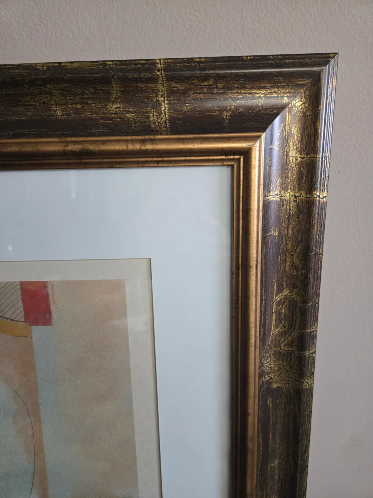 Framed Abstract Floral Artwork w/Glass image indicator(2)