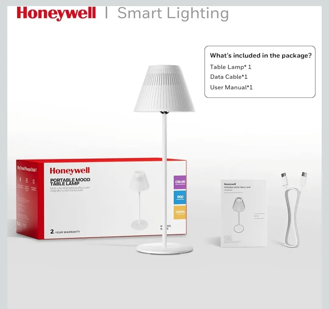 Honeywell cordless table lamp with RGB and colour temperature ad image indicator(8)