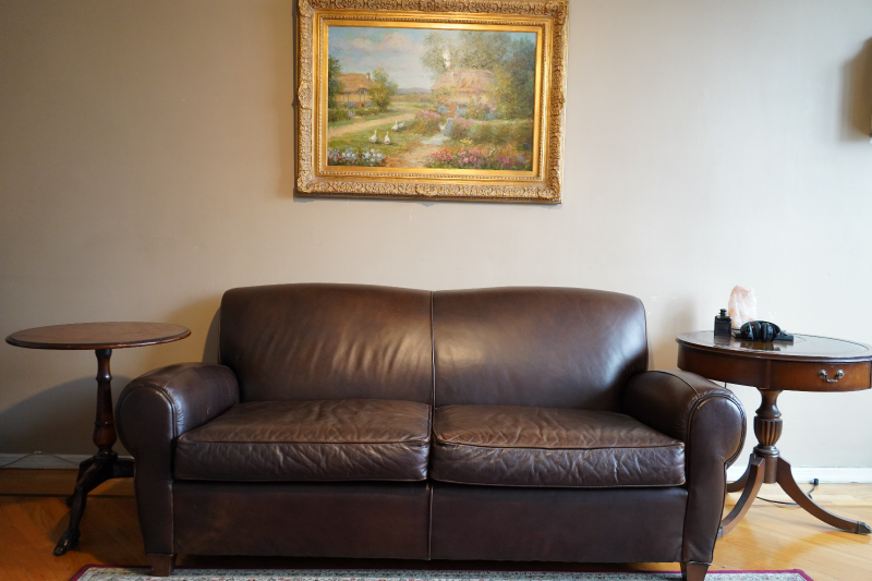 Brown Leather Sofa