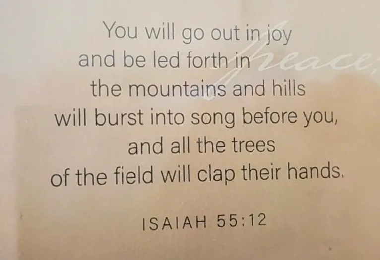 💚 Inspirational Framed Wall Art - Isaiah 55:12 image indicator(2)