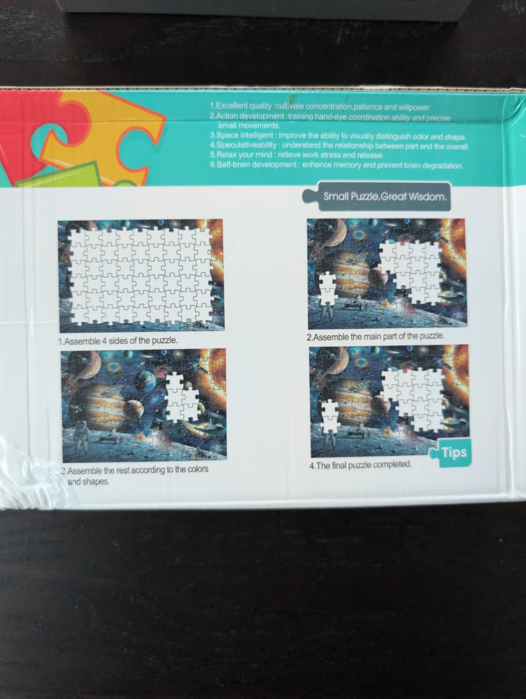 Two 1000-Piece Jigsaw Puzzles - Round Rainbow & Space image indicator(4)