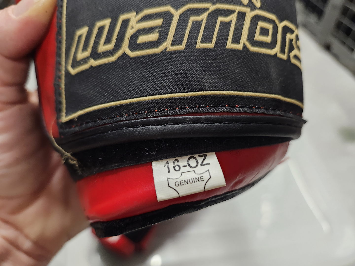 Pair of Red Warriors Boxing Gloves - photo 2