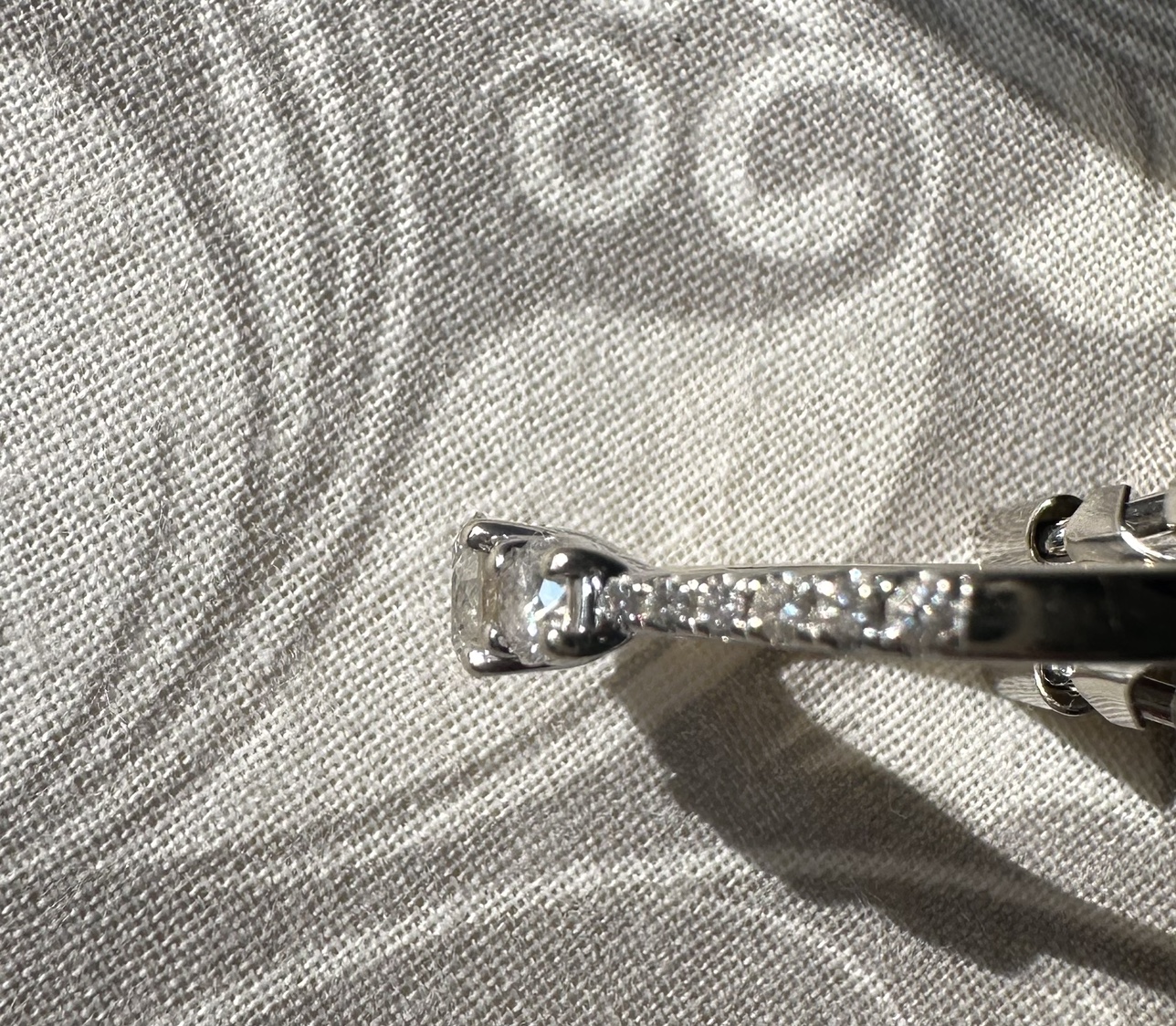 Three-Stone Diamond Engagement Ring - photo 3