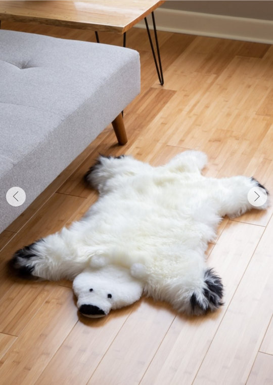 💚 NEW Sheepskin Polar Bear Rug - photo 3