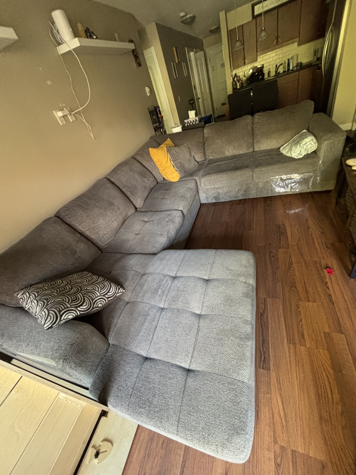 Couch with storage & pull out