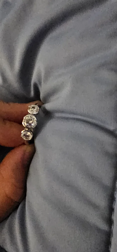 💚Rachael Rhodium Ring Size 10 image indicator(2)